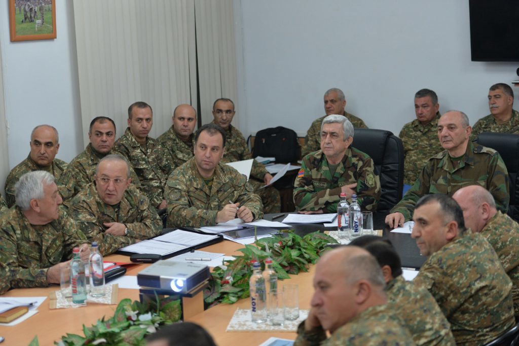 Armenian political and military leadership in Stepanakert on Dec. 1, 2017. Official photo